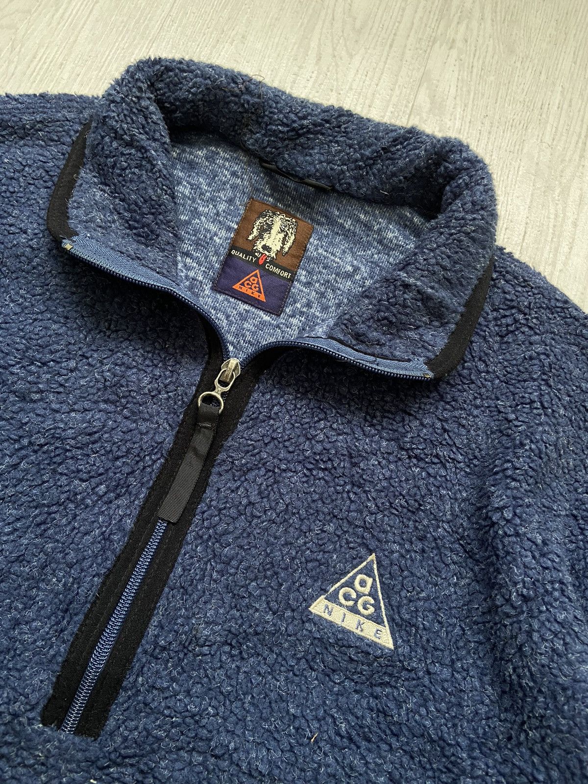Nike × Nike ACG Vintage 1990’s Nike ACG Half Zipper Fleece Sweatshirt Size US L / EU 52-54 / 3 - 2 Thumbnail