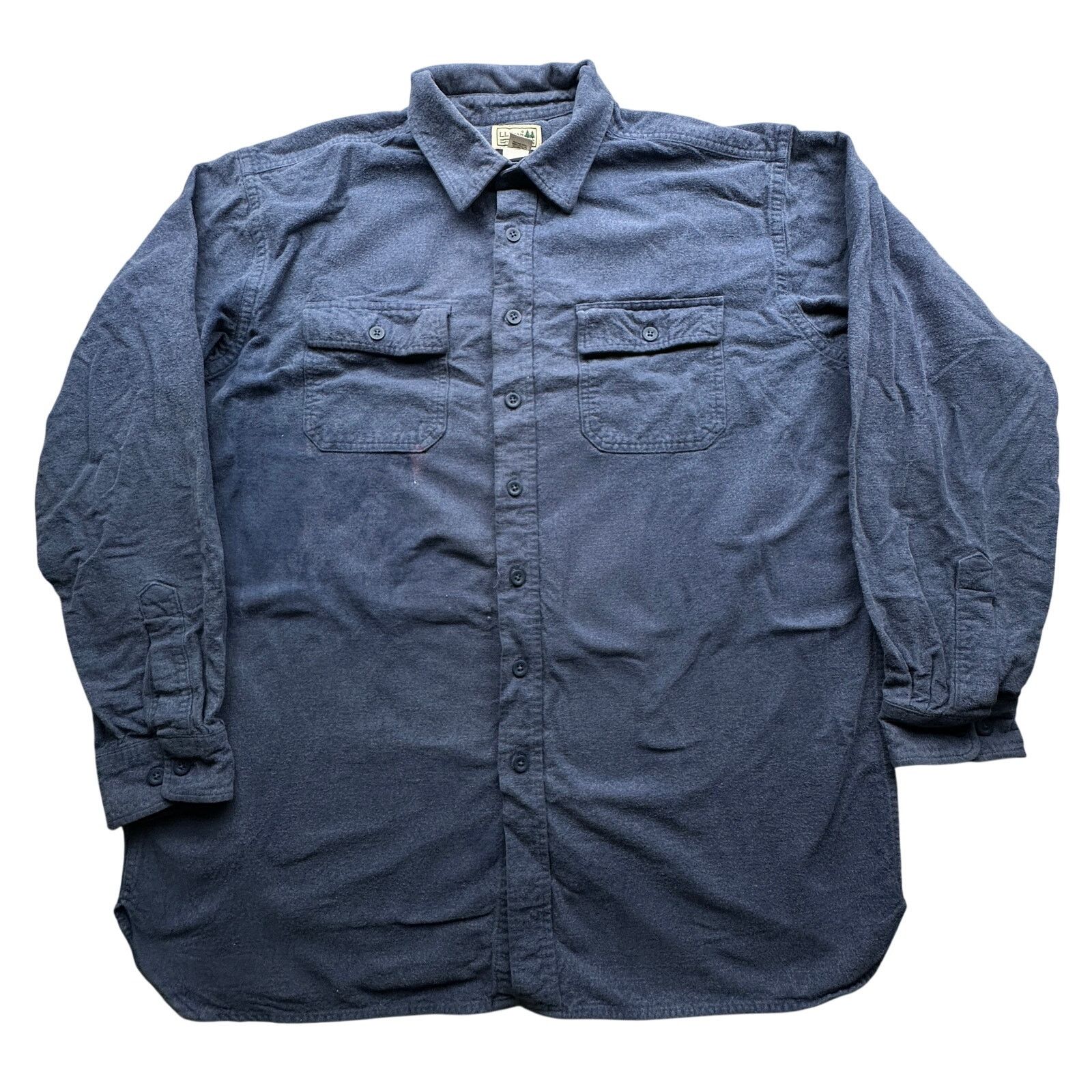 L.L. Bean Vintage LL Bean MT04 Chamois Flannel Shirt Men XL Tall Blue Size US XL / EU 56 / 4 - 1 Thumbnail