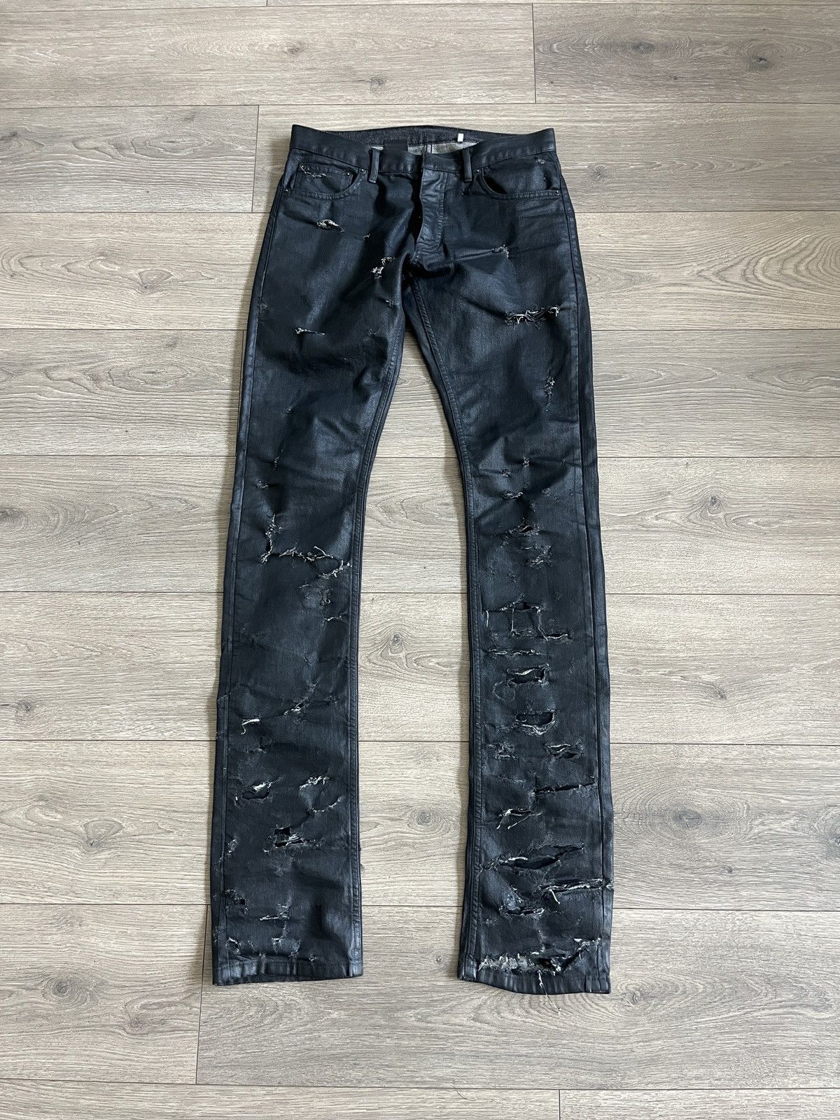 Dior Dior ss04 strip denim Size US 29 - 1 Thumbnail