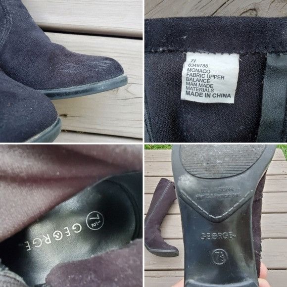 Vintage Vintage 90s y2k Bratz Black Faux Suede Vegan Square Toe Boot Size US 7.5 / IT 37.5 - 8 Thumbnail