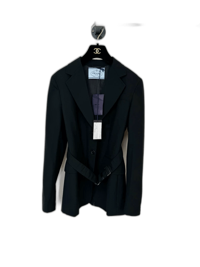 New Prada Black Suit Jacket with Tags
