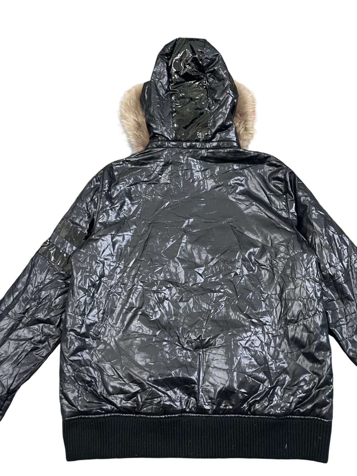 Karl Kani × Vintage Vintage Karl Kani Black Faux Fur Hooded BomberJacket Size US L / EU 52-54 / 3 - 10 Thumbnail
