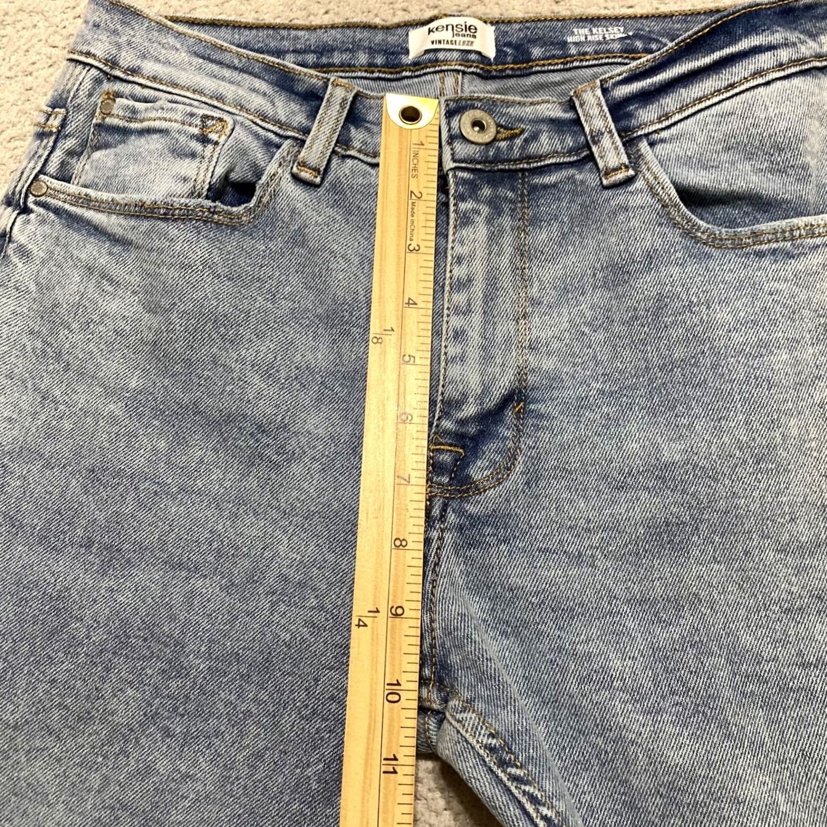 Vintage Kensie Jeans Womens Jeans Blue Denim Medium Wash Kelsey High Rise Skinny Raw Hem Size 6 Slim 5-Pocket Pockets Size 28" / US 6 / IT 42 - 7 Thumbnail