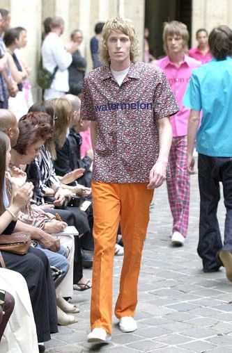 Junya Watanabe SS02 Poem Runway Orange Bootcut Jeans Size US 30 / EU 46 - 3 Thumbnail