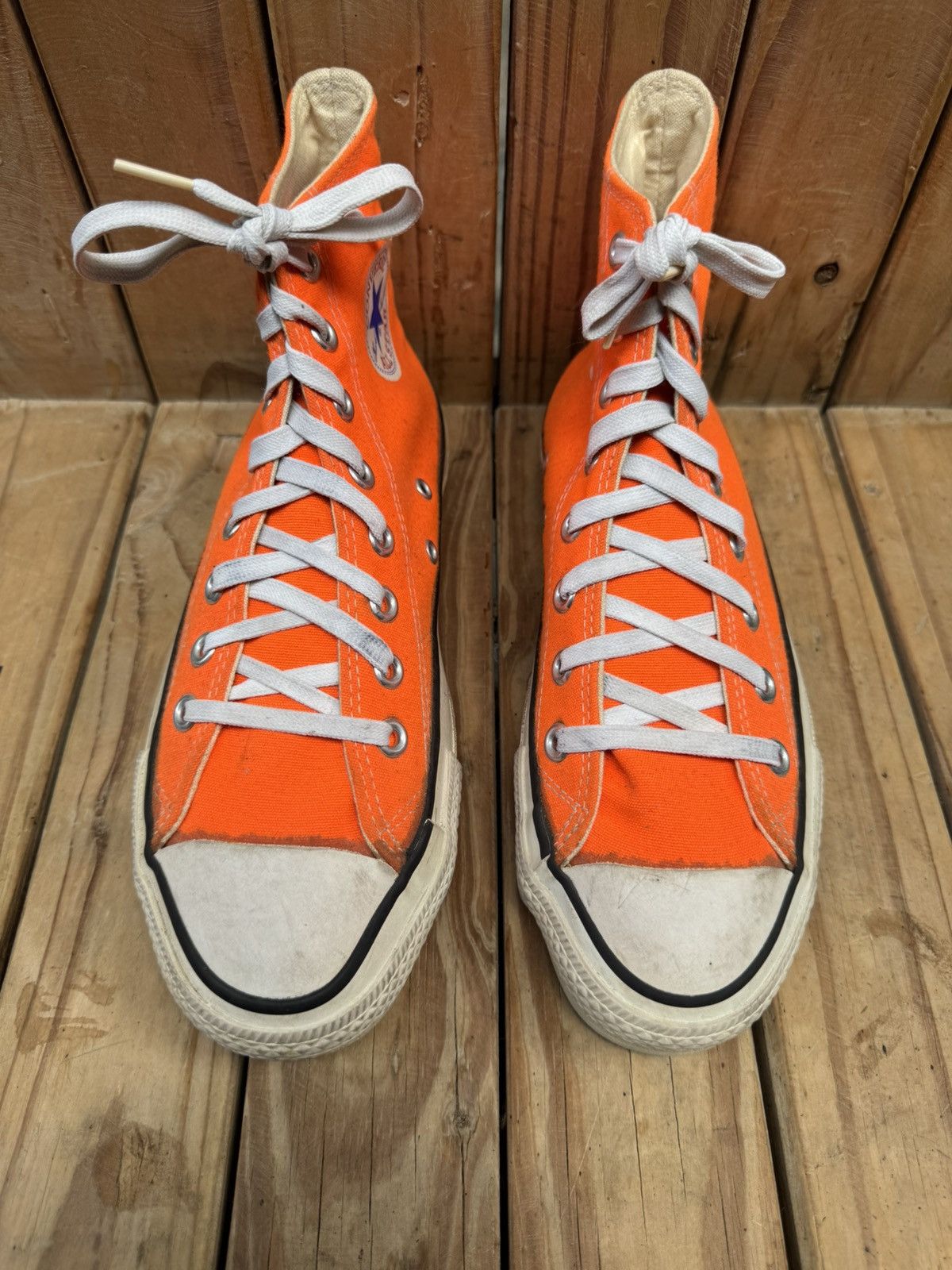 Converse VTG converse all star Hi Top canvas sneakers made in USA Size US 6.5 / EU 39-40 - 19 Thumbnail