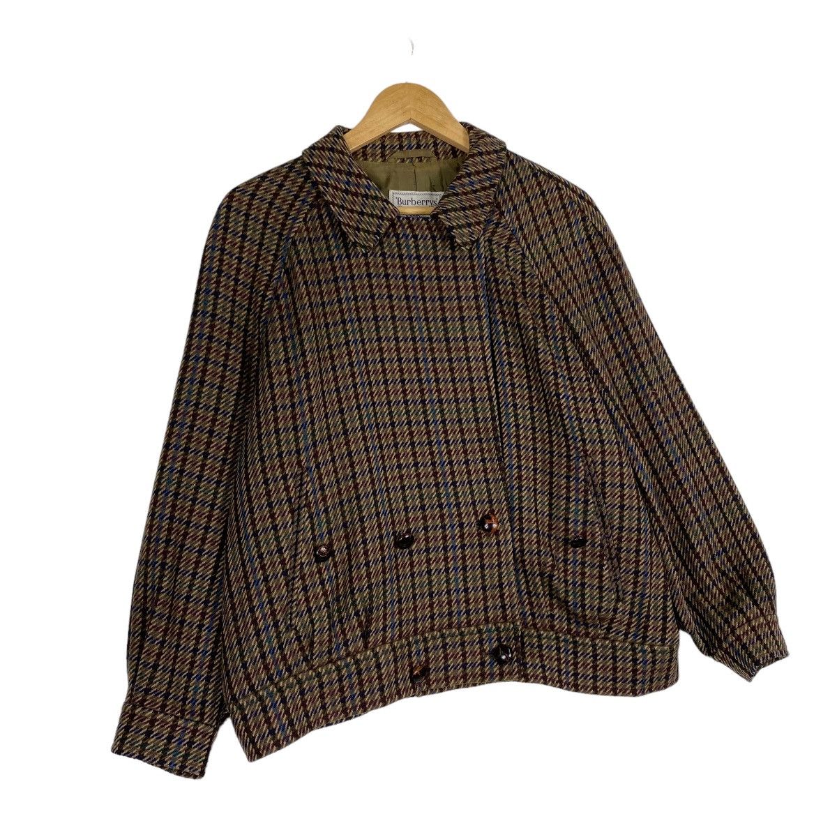 極美品 BURBERRYS × WILLIAM BROWN ダブル ツイード Burberry's William Brown Plaid Jacket