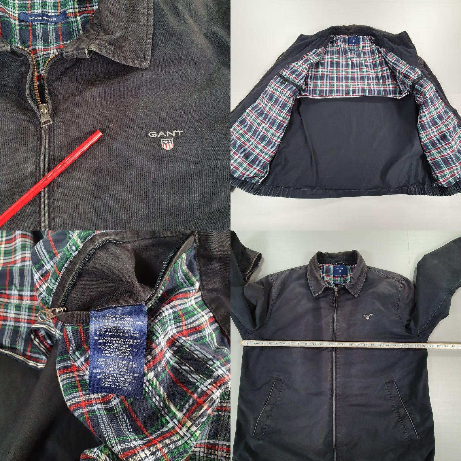 Gant GANT Mens Jacket Navy Blue Cotton Full Zip - Vintage - 2XL - Casual with Collared Design - Size US XXL / EU 58 / 5 - 8 Thumbnail