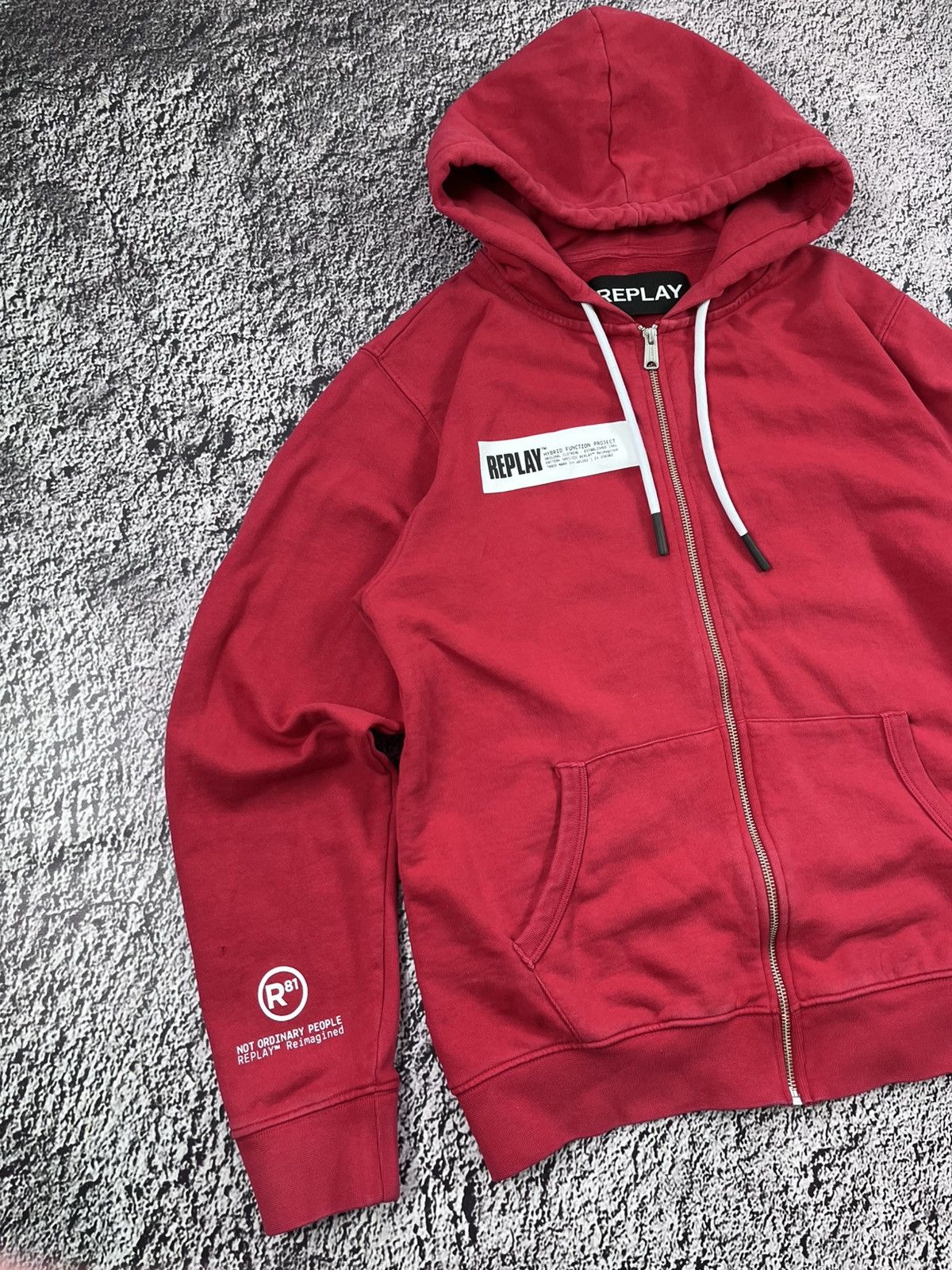 Replay Vintage Y2K Replay multi logo zip up hoodie size L Size US L / EU 52-54 / 3 - 2 Thumbnail