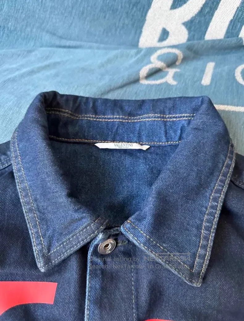 Valentino Valentino Big logo denim jacket Size L / US 10 / IT 46 - 3 Thumbnail