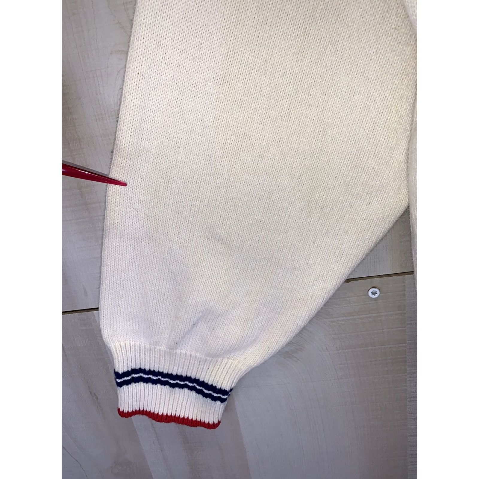 Vintage Vintage Pine State Classics Mens Knit Ivory Sweater 2XL KnIT 1980-90s Manheim Auctions By Pine State Classics Mens Knit Ivory Sweater Size US XXL / EU 58 / 5 - 7 Thumbnail
