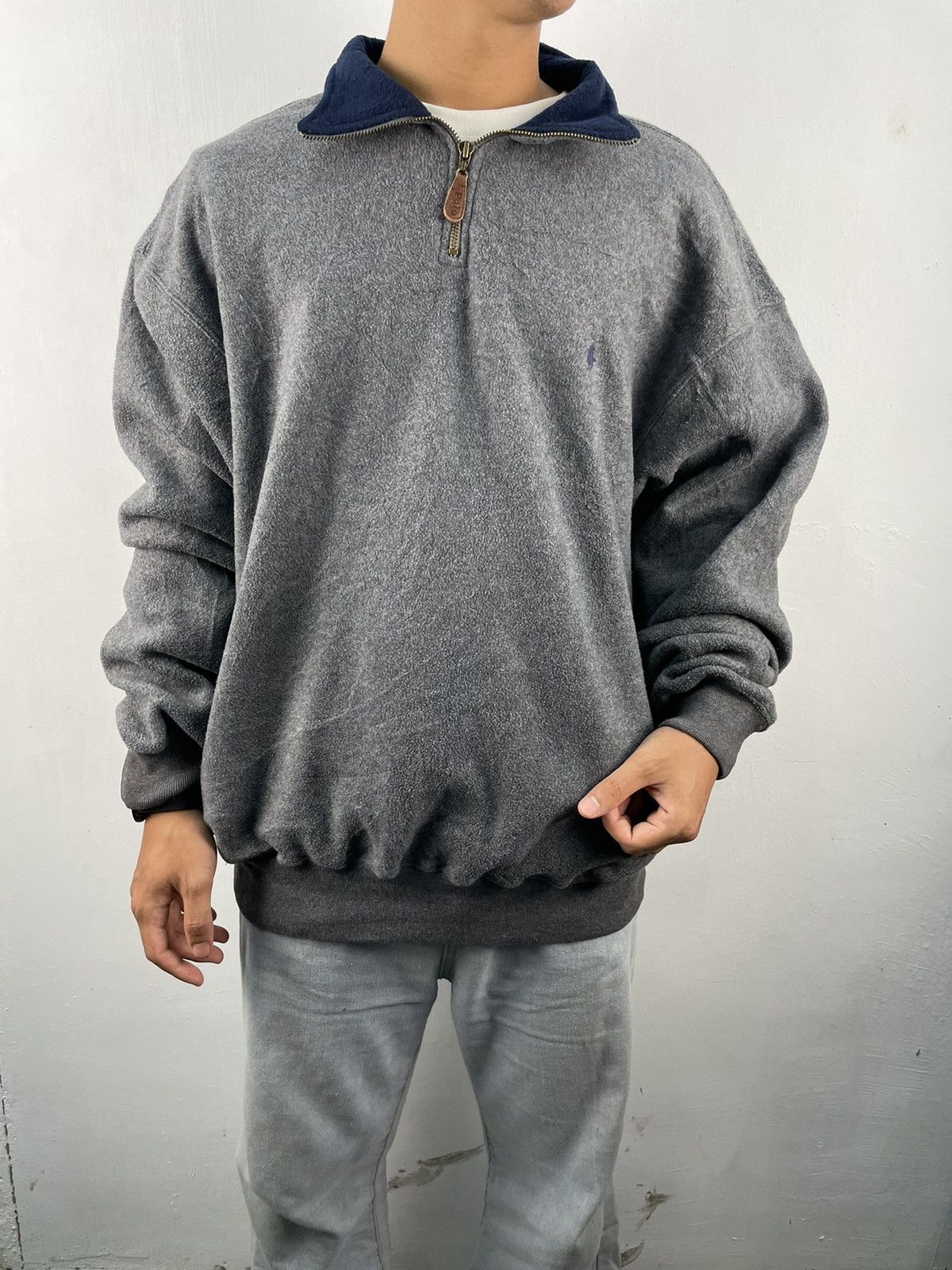 Ralph Lauren Vintage 90s Polo Ralph Lauren Pullover Fleece Sweater Size US L / EU 52-54 / 3 - 1 Thumbnail