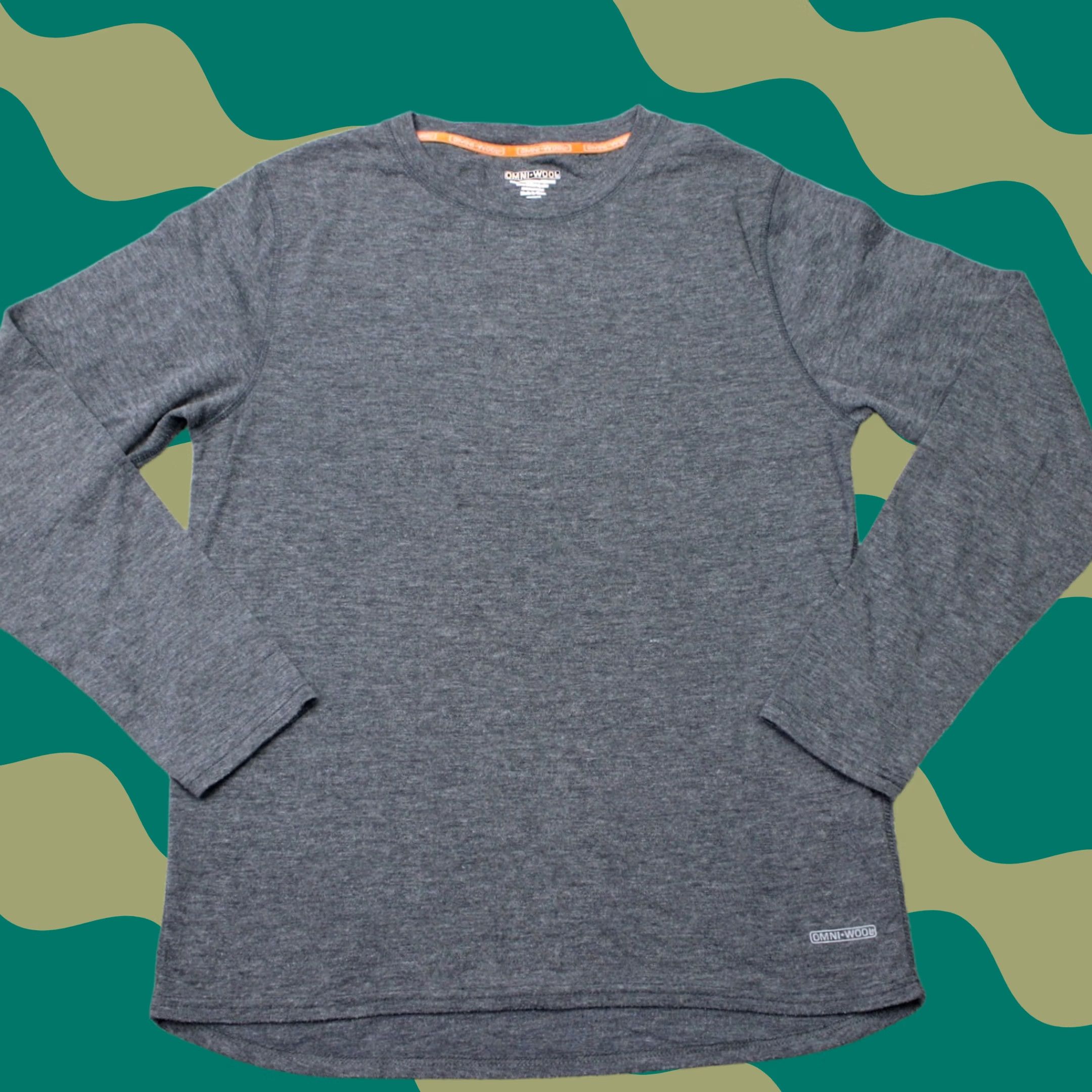 Vintage Omni-Wool Base Layer Shirt Mens XL Gray Wool Blend Poly Lined Long Sleeve Size US XL / EU 56 / 4 - 1 Thumbnail