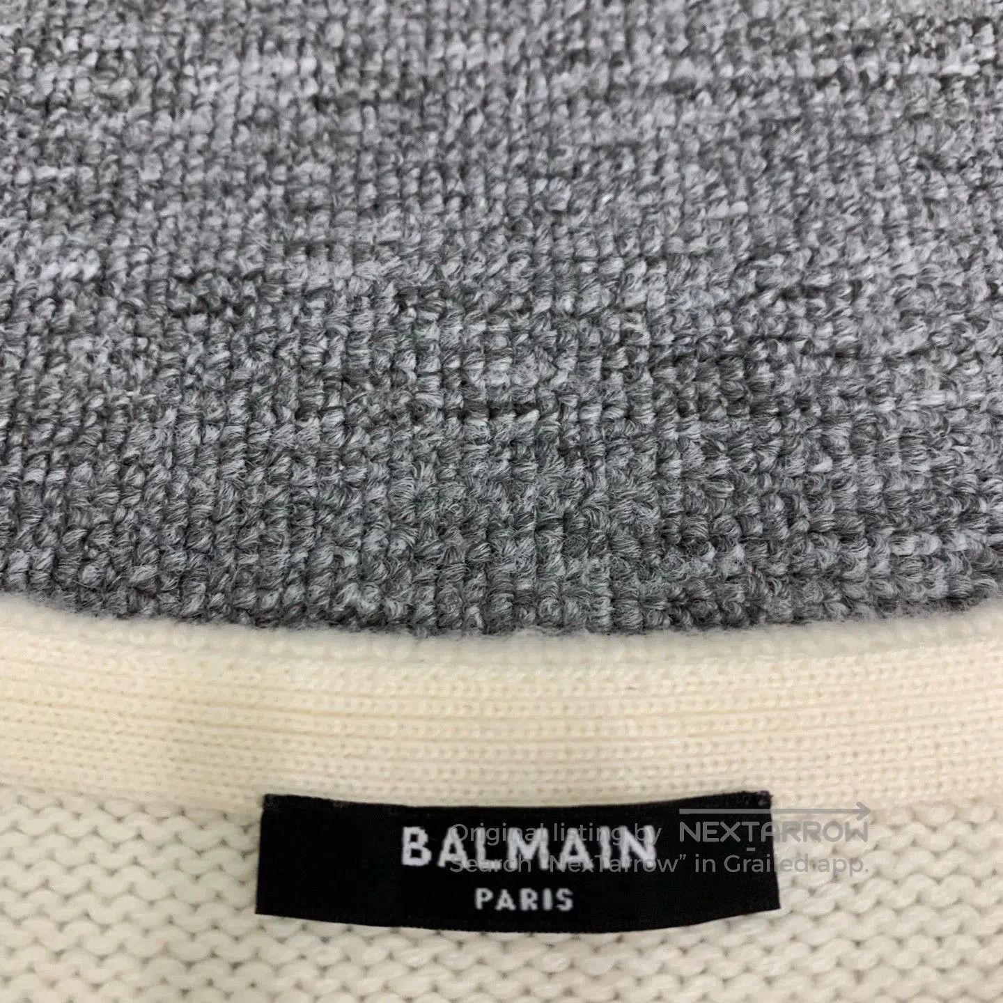 Balmain balmain beige letter knit sweater. Size XS / US 0-2 / IT 36-38 - 6 Thumbnail