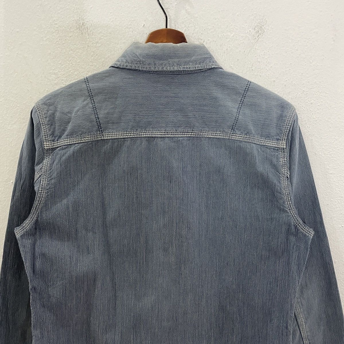 Japanese Brand Vintage Bartack Work Hickory Stripe Jacket Size US S / EU 44-46 / 1 - 10 Thumbnail