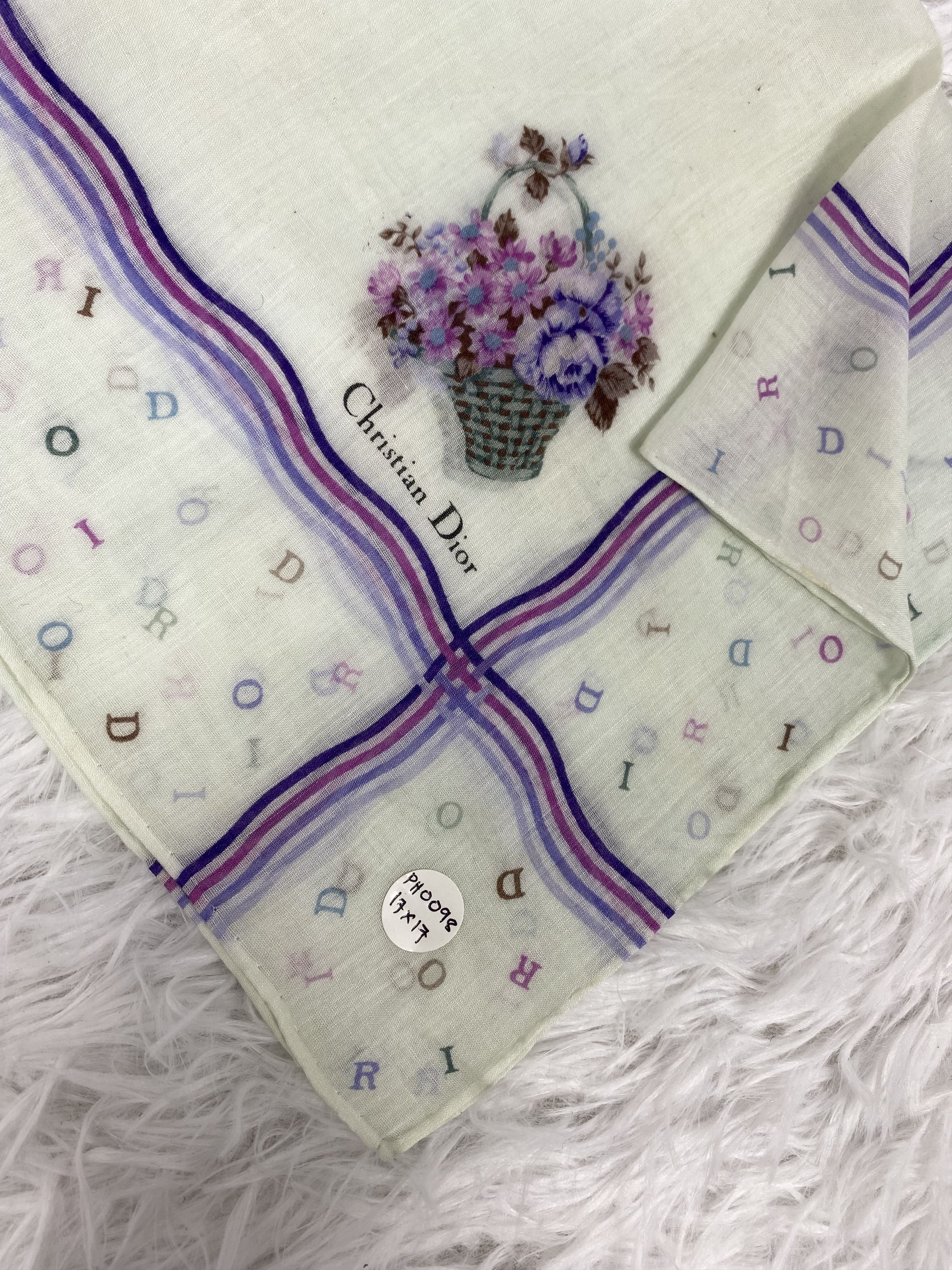Vintage Vintage Christian Dior Handkerchief PH0098 Size ONE SIZE - 3 Thumbnail