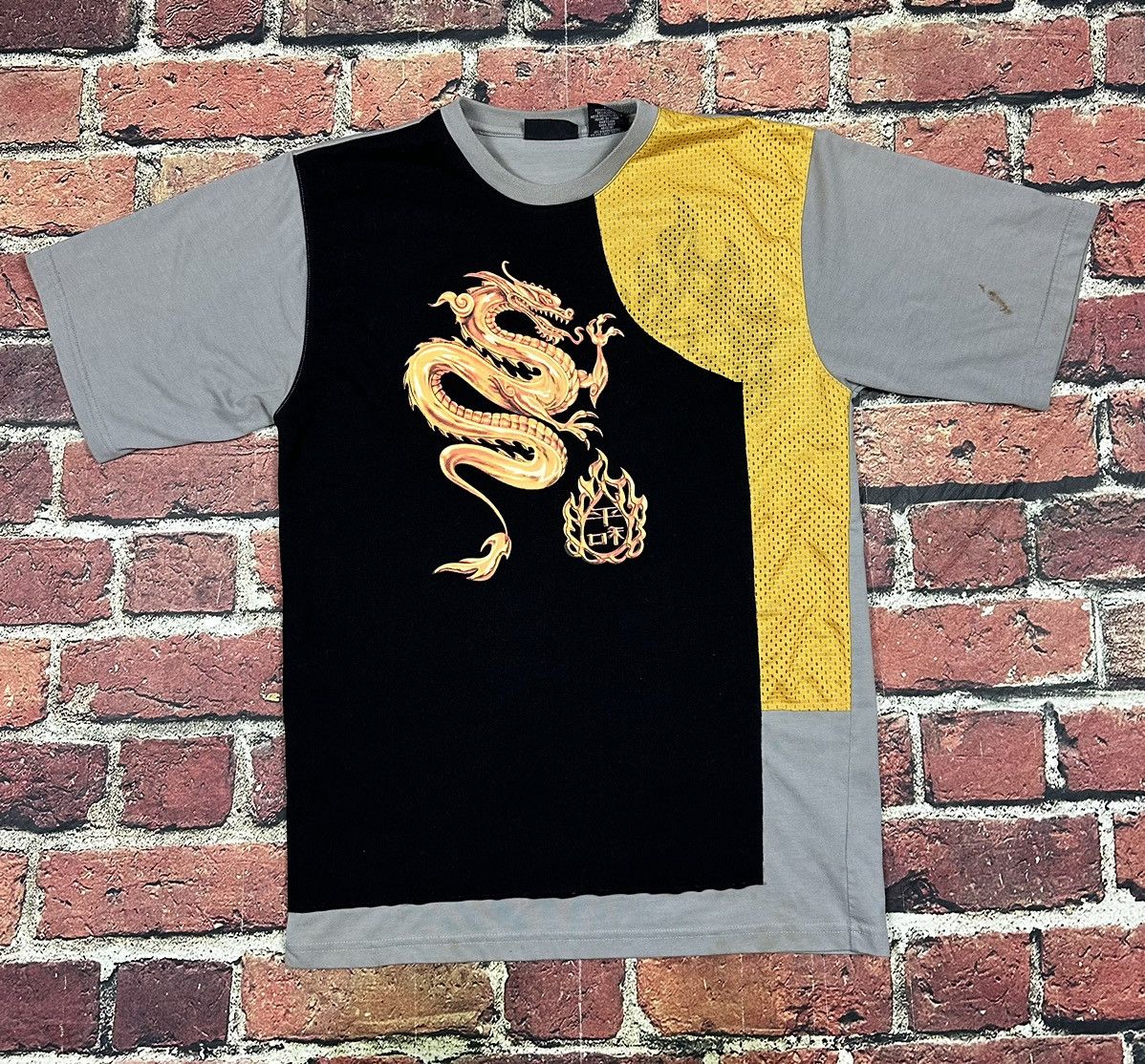 Vintage Vintage JNCO Style Dragon Flames No Boundaries T Shirt Mesh Size US M / EU 48-50 / 2 - 1 Thumbnail