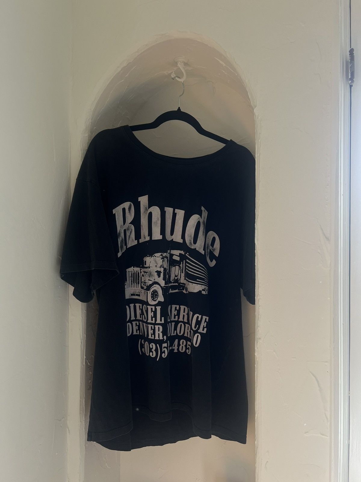 image of Rhude Diesel Shirt in Black, Men's (Size XL)