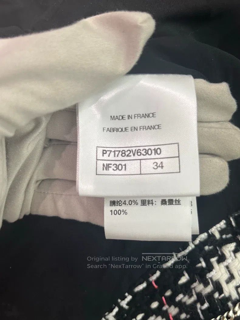 Chanel Chanel Black and pink diamond button short coat Size XXS / US 00 / IT 34 - 6 Thumbnail