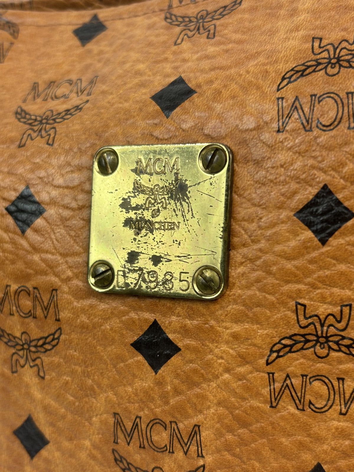 MCM MCM Cognac Leather Clutch Bag Size ONE SIZE - 4 Thumbnail