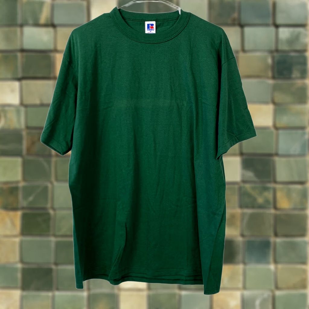 Russell Athletic VINTAGE Russell Athletic Men XL Green Short Sleeve Crew Neck T-Shirt USA Size US XL / EU 56 / 4 - 1 Thumbnail
