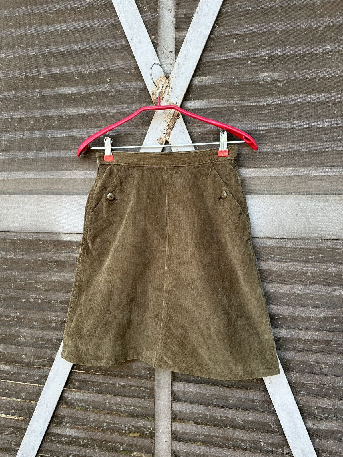 A.P.C. × Designer 👹A.P.C Brown Corduroy Skirt Size 24" / US 00 / IT 34 - 4 Thumbnail