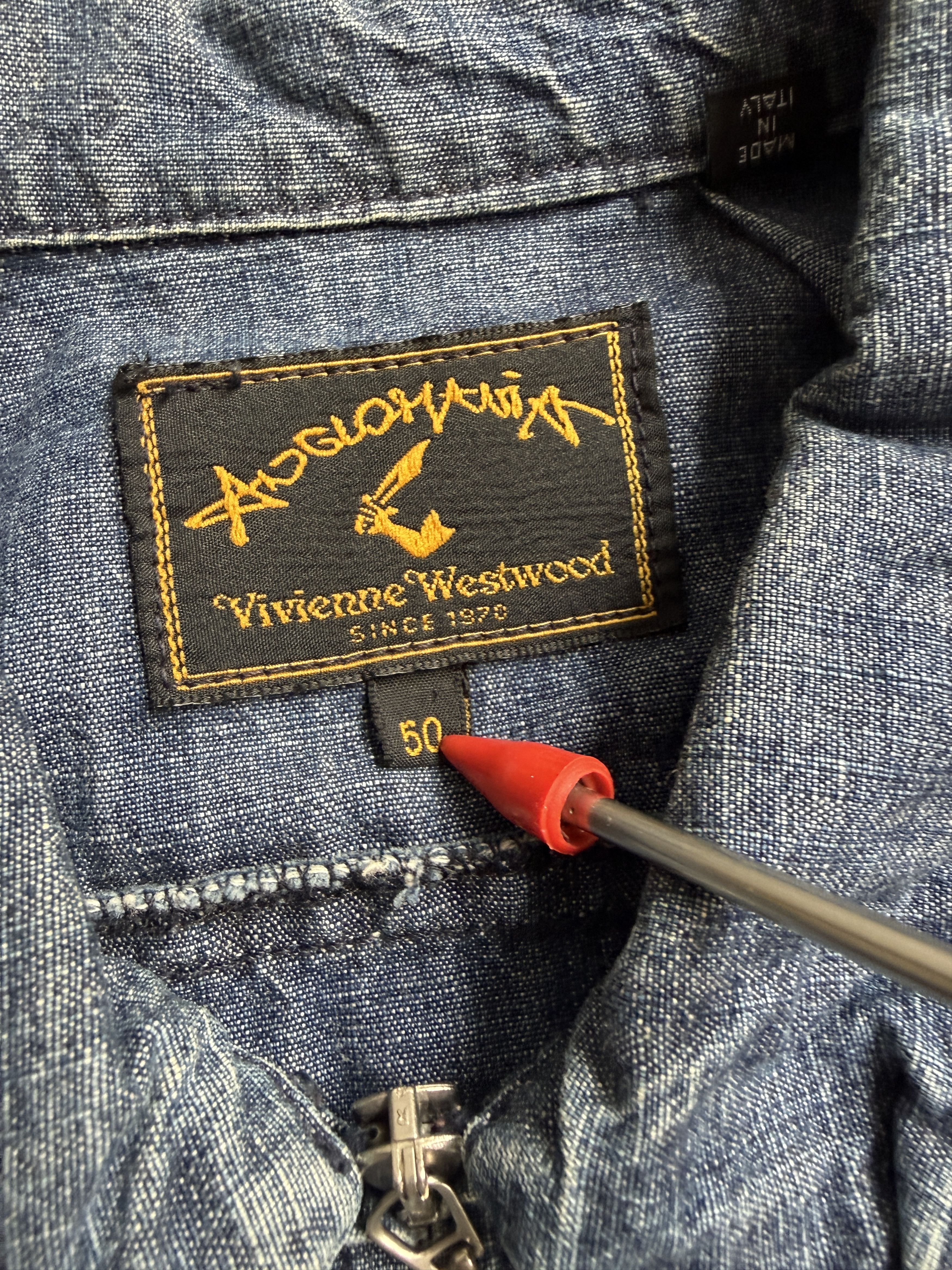 Vivienne Westwood Tokyo Exclusive early 2000's Folded Denim Jacket Size US M / EU 48-50 / 2 - 3 Thumbnail