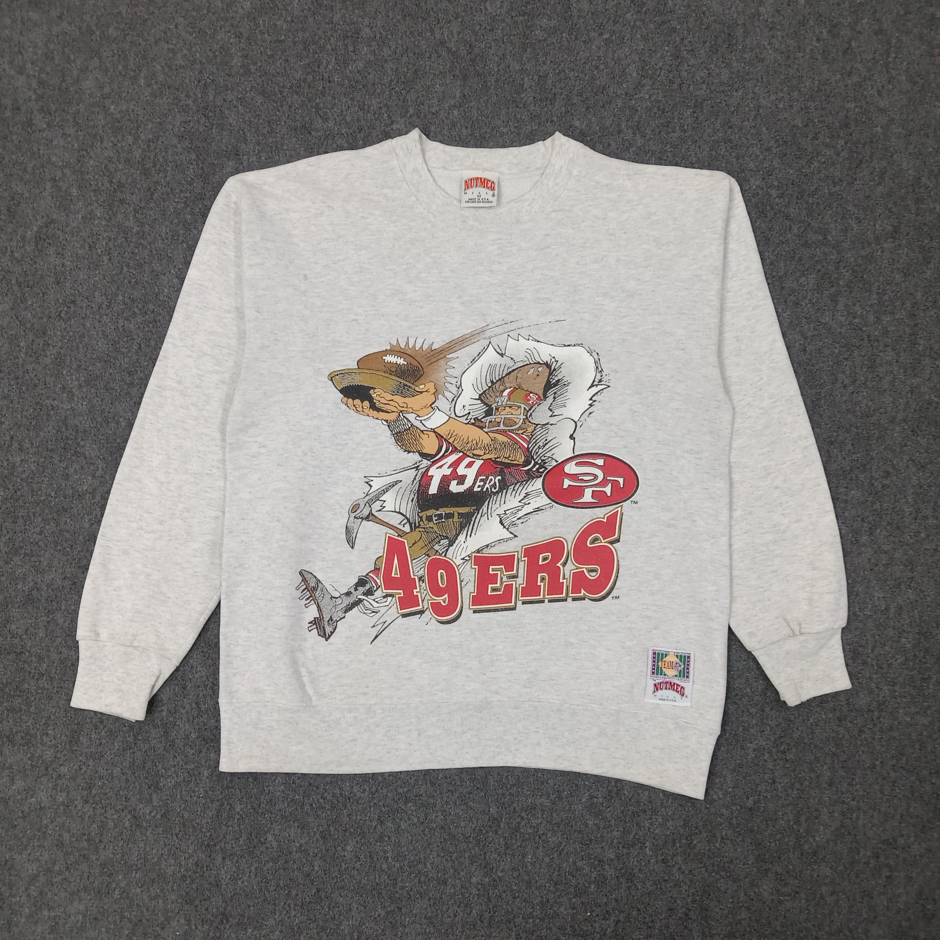 Nutmeg Nutmeg San Francisco 49ers Mirror Print Sweatshirt C261N7 Size US M / EU 48-50 / 2 - 1 Thumbnail