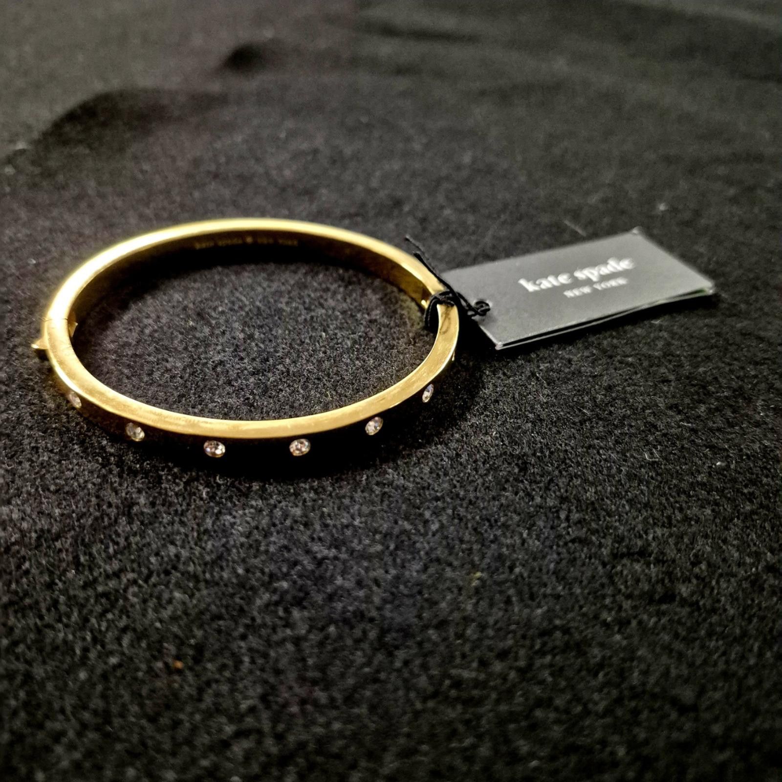 Other kate spade new york Set in Stone Hinged Bangle – Gold-Tone Size ONE SIZE - 4 Thumbnail
