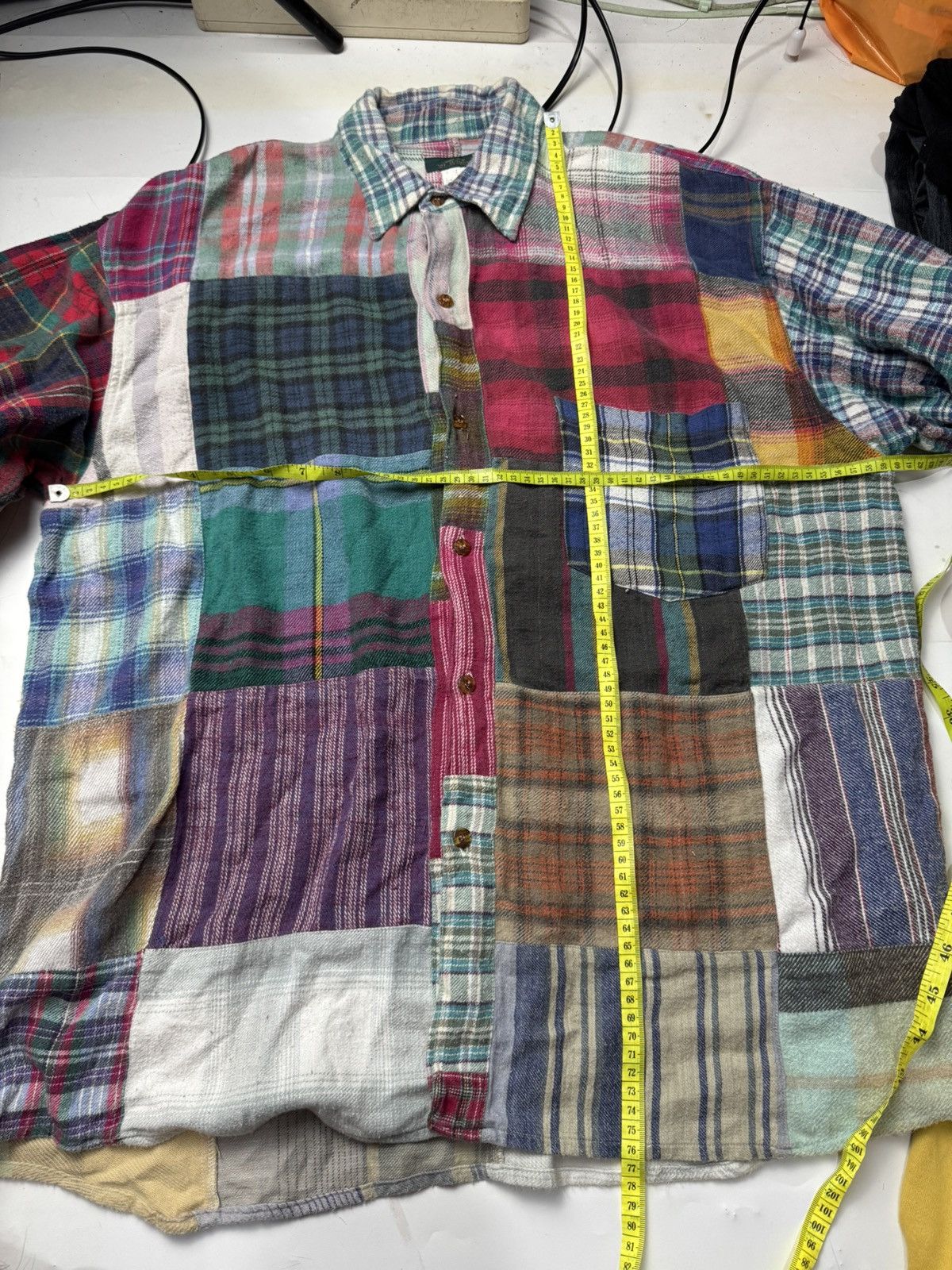20471120 × Beauty Beast × Japanese Brand Japanese Patchwork Bogey Button Shirt Size US XL / EU 56 / 4 - 9 Thumbnail