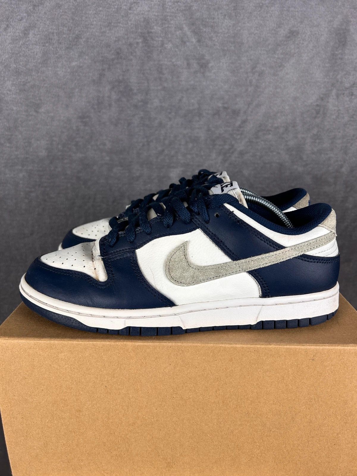 Nike Nike Dunk Low "Midnight Navy" Retro navy white swoosh Size US 8 / EU 41 - 2 Thumbnail