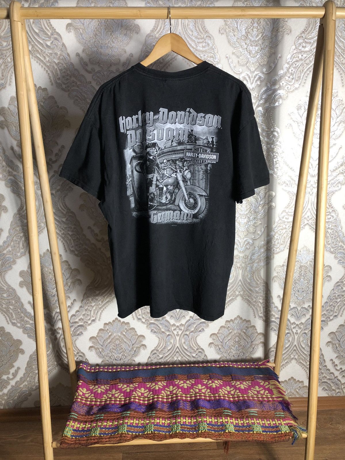 Harley Davidson × Vintage VERY RARE HARLEY DAVIDSON CYCLE DOUBLE PRINTED RETRO 90s Y2K Size US XXL / EU 58 / 5 - 1 Thumbnail