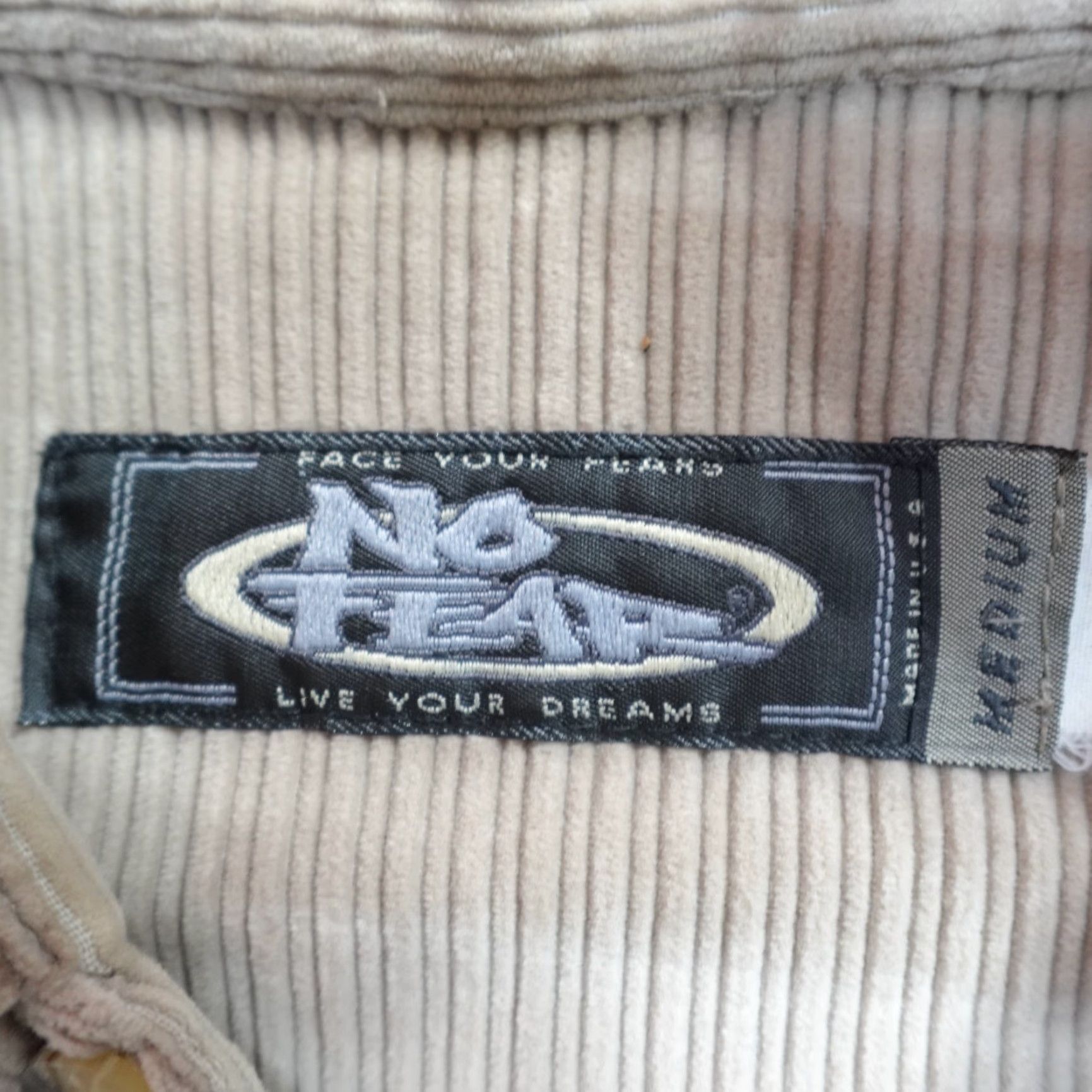 No Fear VINTAGE No Fear Shirt Large Beige Corduroy Heavyweight Overshirt Size US L / EU 52-54 / 3 - 5 Thumbnail
