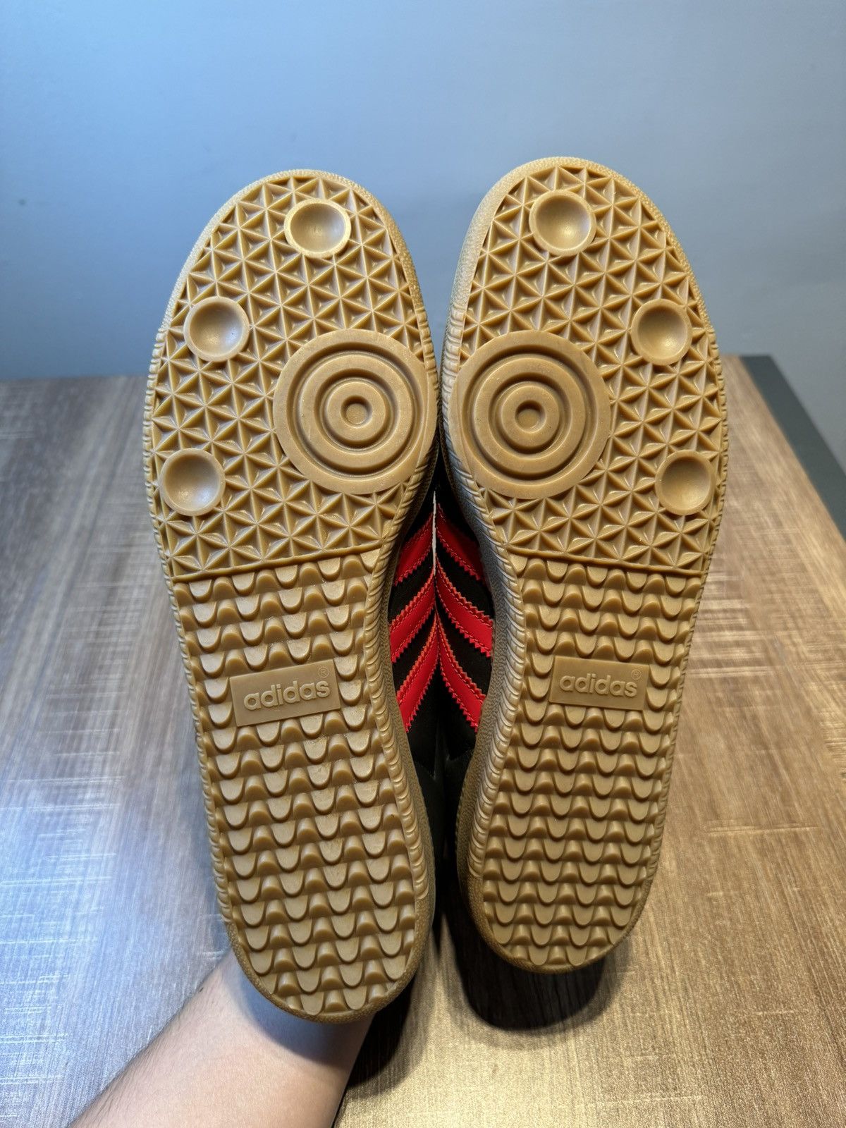 Adidas Adidas Mens Originals Size 12 Samba OG Black/Gum/Red New Size US 12 / EU 45 - 6 Thumbnail