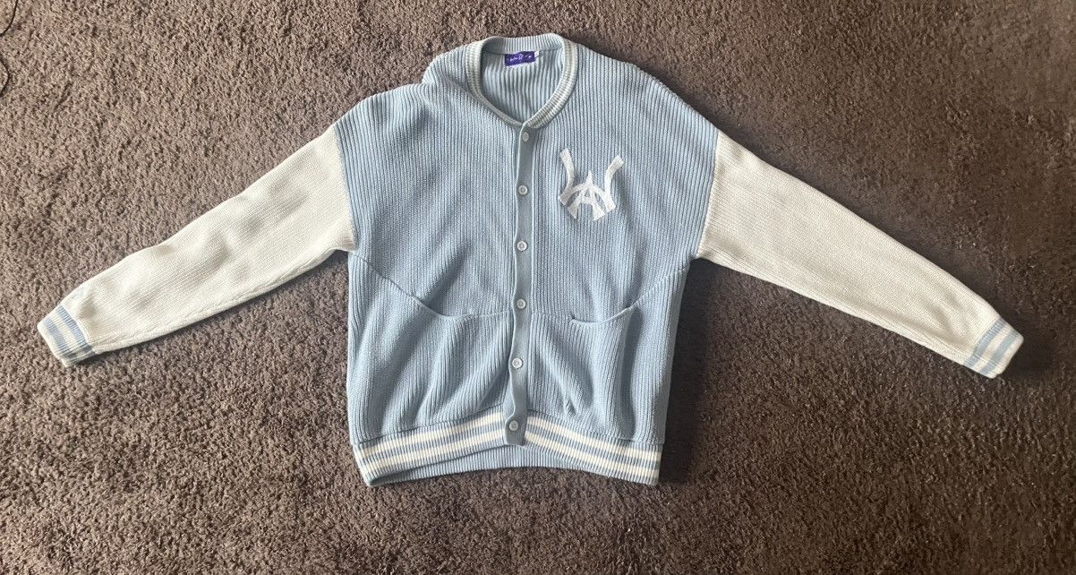 Other Baby Blue Knitted Button Sweater Size US XL / EU 56 / 4 - 1 Thumbnail