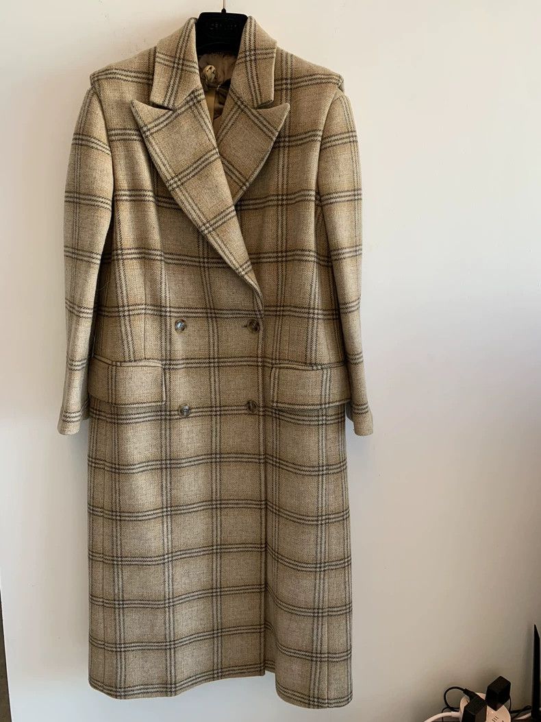Maison Margiela MM6 Maison Margiela Wool Plaid Overcoat Size US XS / EU 42 / 0 - 1 Thumbnail