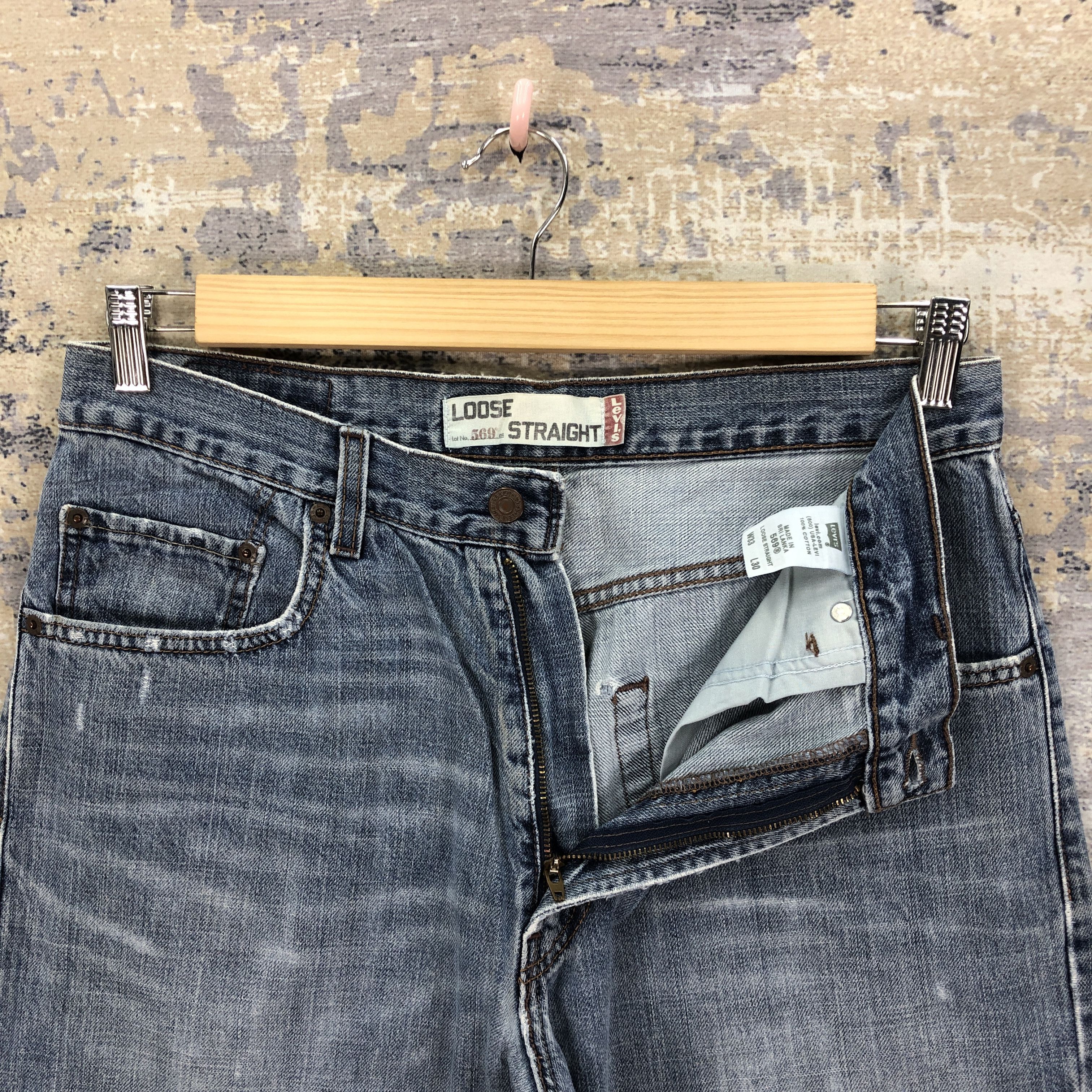 Levi's Vintage Levis 569 Baggy Loose Jeans Ripped Levis Faded Denim Size US 30 / EU 46 - 5 Thumbnail