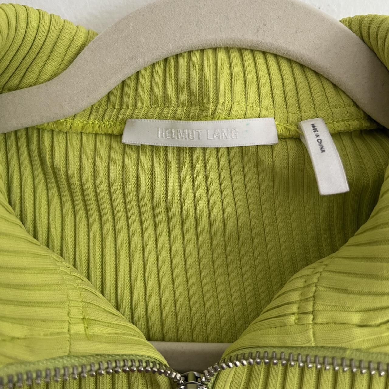Helmut Lang Helmet Lang Lime Green Ribbed Long Sleeve Size XS / US 0-2 / IT 36-38 - 4 Thumbnail
