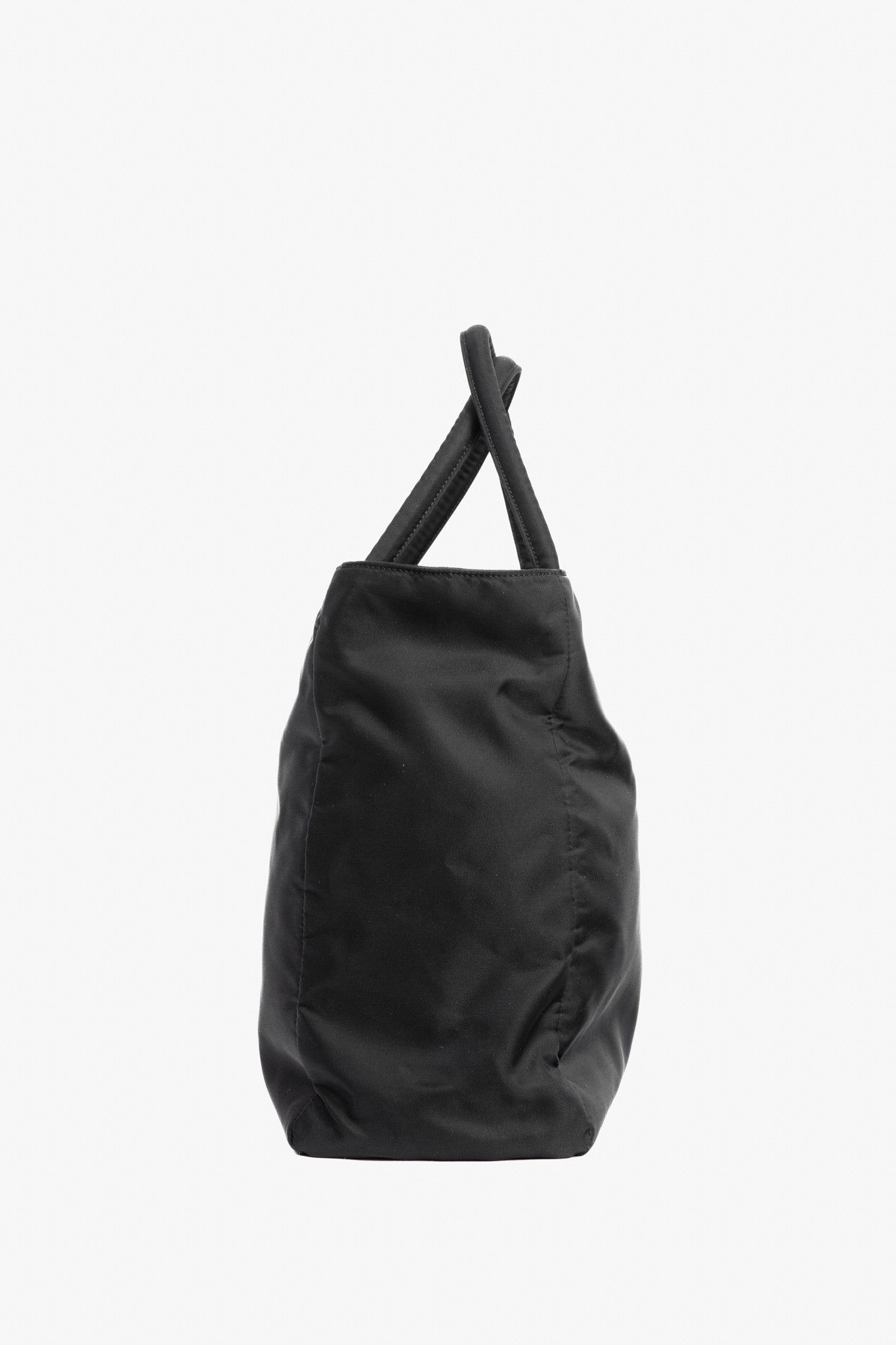 Prada Prada Black Tessuto Nylon Logo-Plaque Tote Size ONE SIZE - 3 Thumbnail