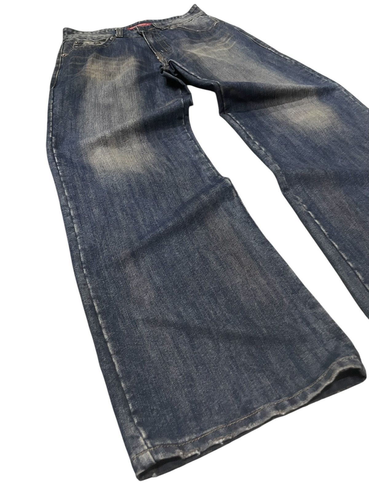 Hysteric Glamour × Japanese Brand × Valentino Rudolph Valentino Japan Mud Wash Baggy Loose Jeans Size US 32 / EU 48 - 10 Thumbnail