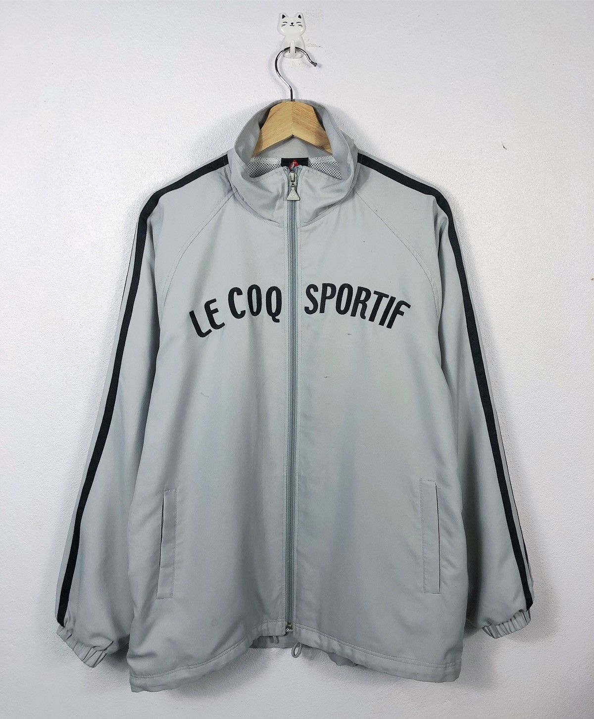 Le Coq Sportif × Vintage Rare Vintage Le Coq Sportif Spellout Zipper Jacket Size US L / EU 52-54 / 3 - 1 Thumbnail
