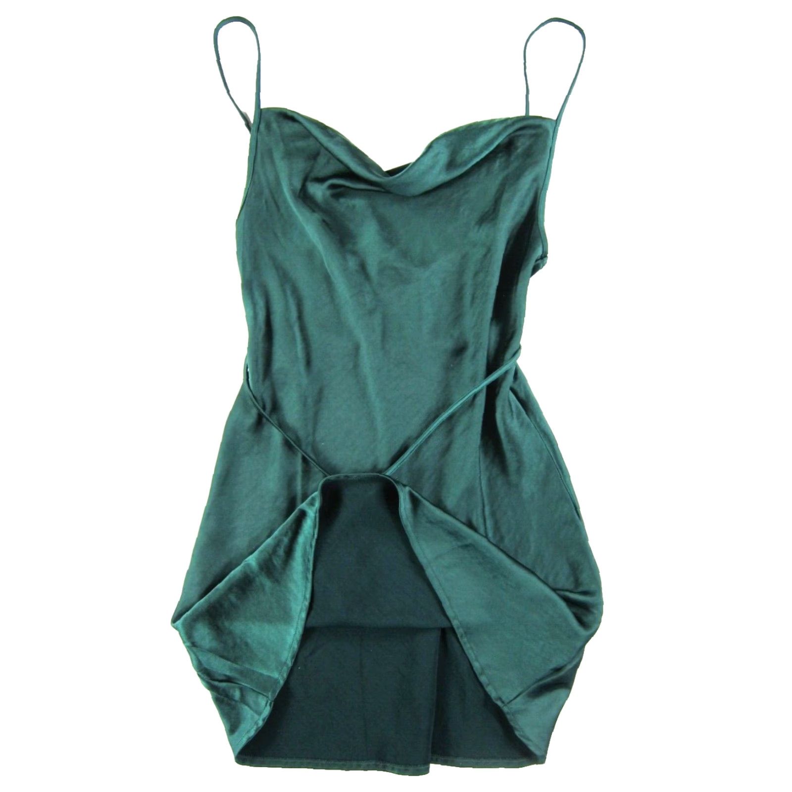Vintage NWT Motel Paiva Forest Green Satin Party Cocktail Tank Slip Mini Dress XS Shirt Women Satin Tank Dress XS Forest Green Motel Size XS / US 0-2 / IT 36-38 - 6 Thumbnail