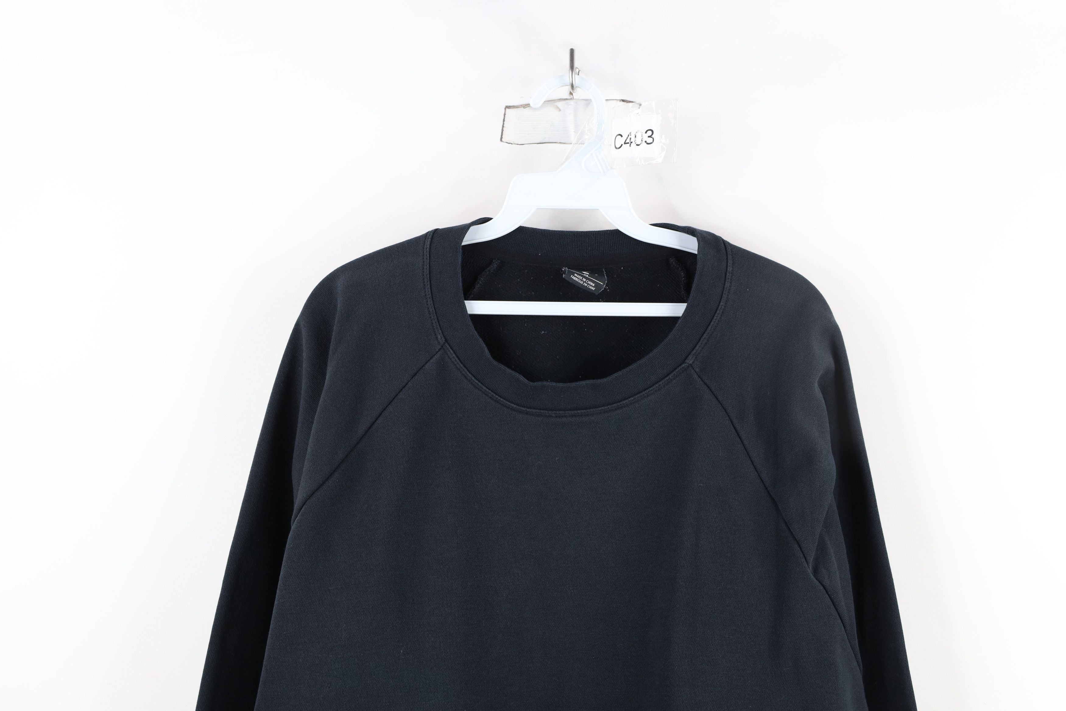 Nike × Vintage Vintage Y2K Nike Letter Spell Out Cropped Sweatshirt Black Size XXL / US 16-18 / IT 52-54 - 2 Thumbnail