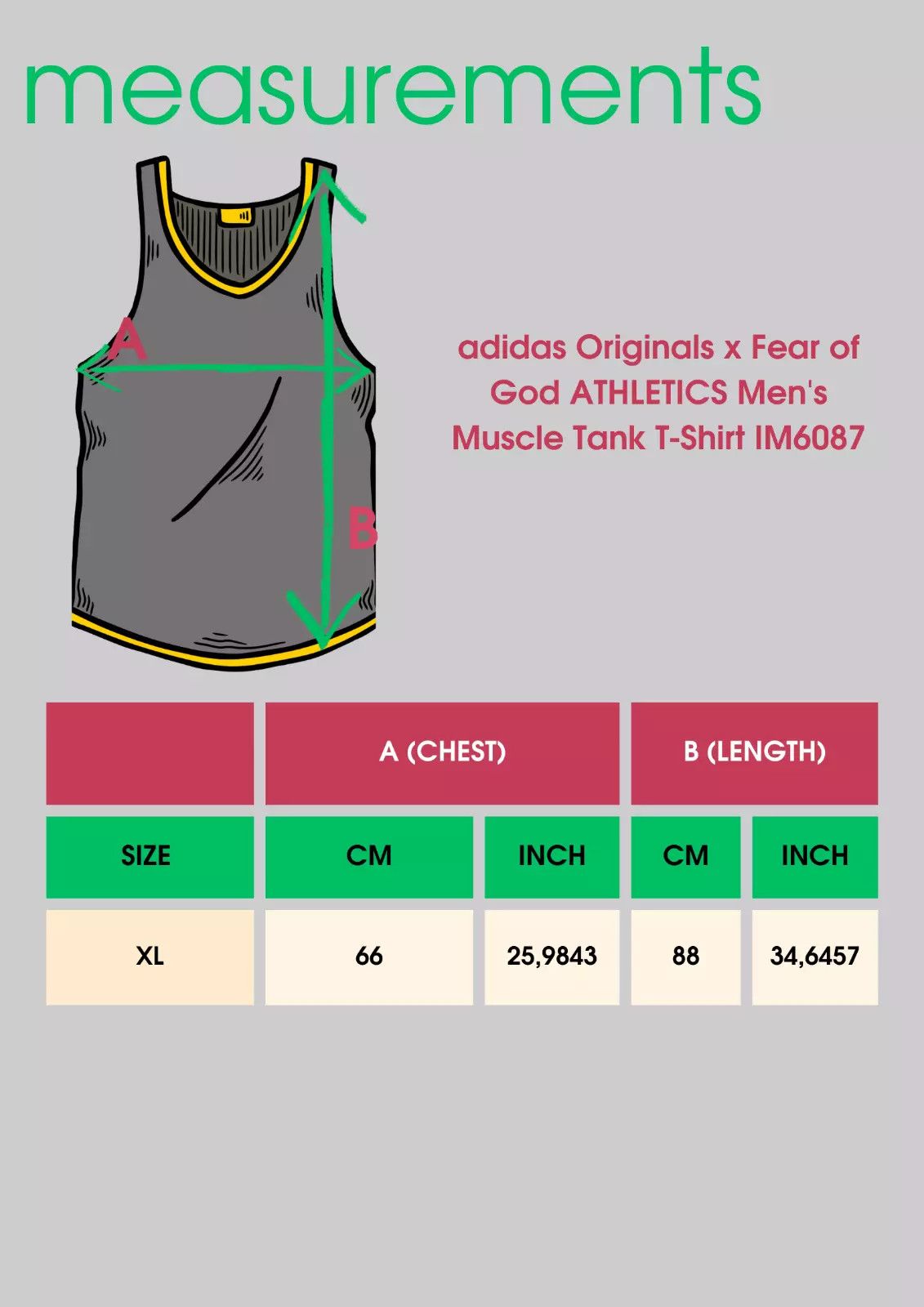 Adidas × Fear of God adidas Originals Fear of God ATHLETICS Muscle Tank IM6087 XL Size US XL / EU 56 / 4 - 5 Thumbnail