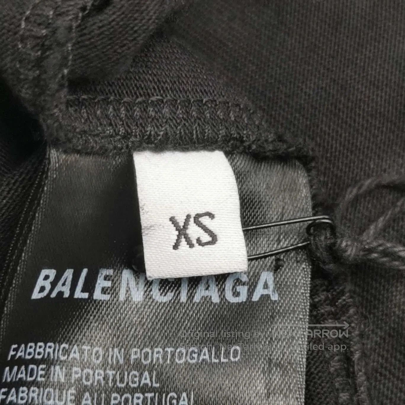 Balenciaga Balenciaga XS Black Logo Cotton T. Size XS / US 0-2 / IT 36-38 - 4 Thumbnail