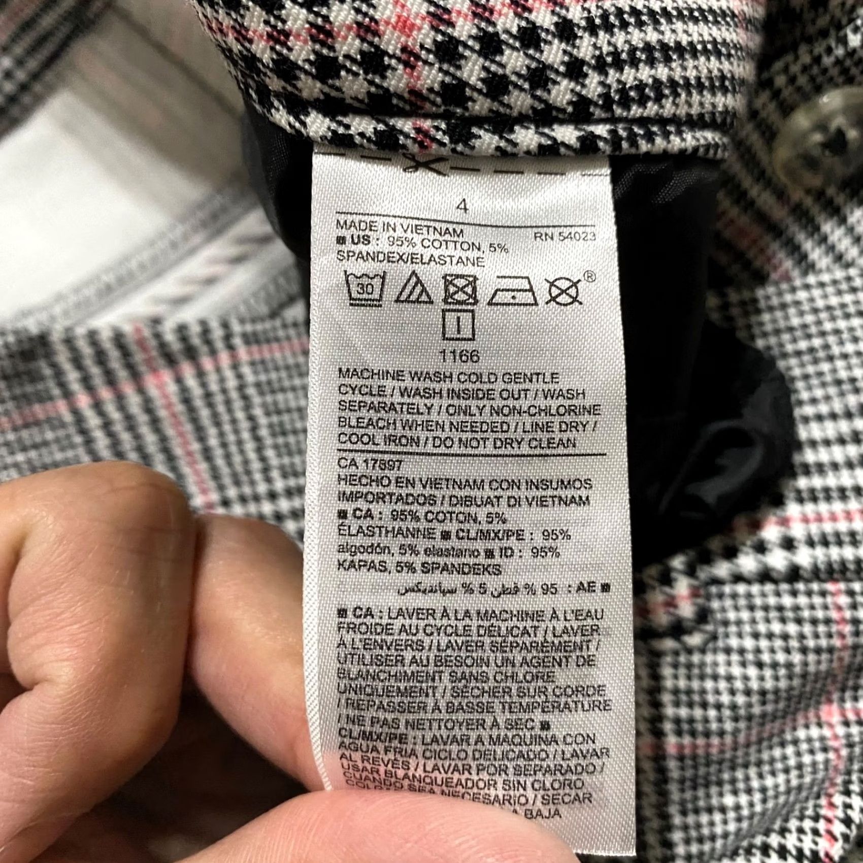Old Navy Old Navy Womens Pants Gray Plaid Pixie Slim Straight Ankle Mid Rise Pockets XS? Size 27" / US 4 / IT 40 - 4 Thumbnail