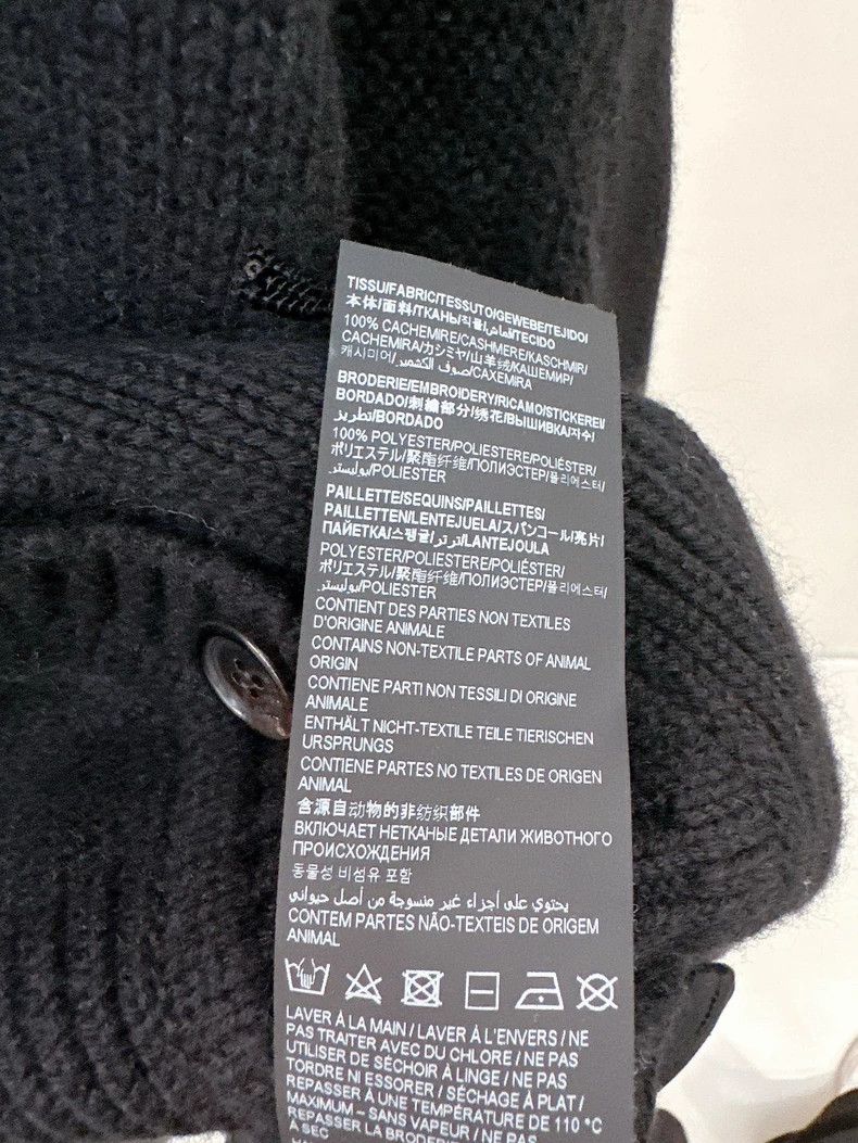 Saint Laurent Paris Saint Laurent Paris Black logo cardigan sweater Size US L / EU 52-54 / 3 - 5 Thumbnail