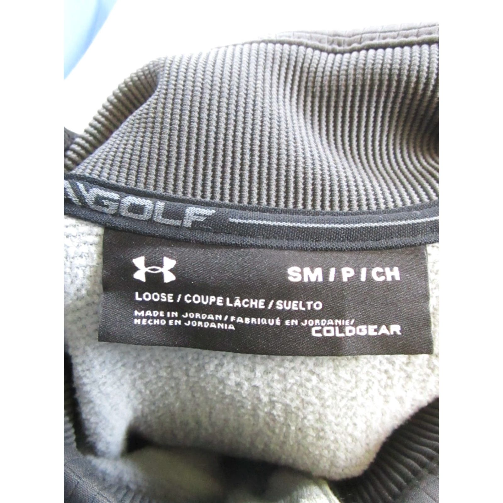 Under Armour Under Armour Sweatshirt Mens S Gray Black Coldgear Mock Neck Zip Fleece Logo Pullover Sweatshirt for Gym & Training Mens Size US S / EU 44-46 / 1 - 3 Thumbnail