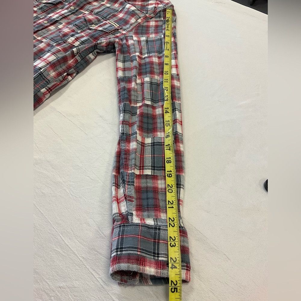 Lucky Brand Lucky Brand Red/Grey Plaid Pearl Western Cowboy Shirt Size US S / EU 44-46 / 1 - 7 Thumbnail