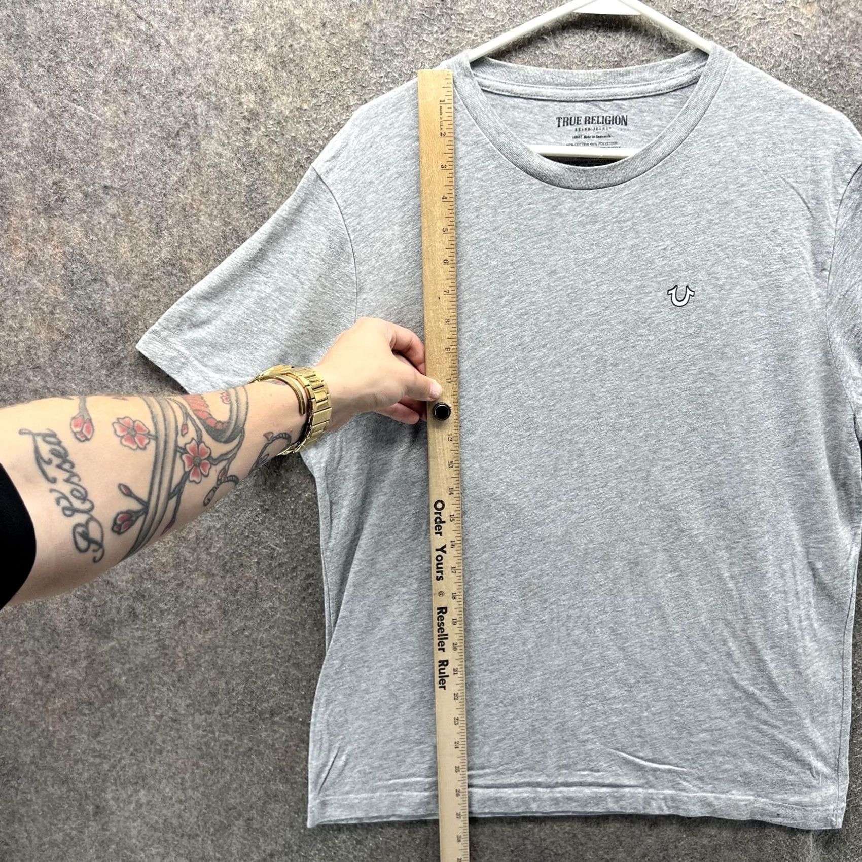 True Religion True Religion Shirt Mens Large Gray Buddha Guitar Graphic Tee Music Casual Shirt Size US L / EU 52-54 / 3 - 5 Thumbnail
