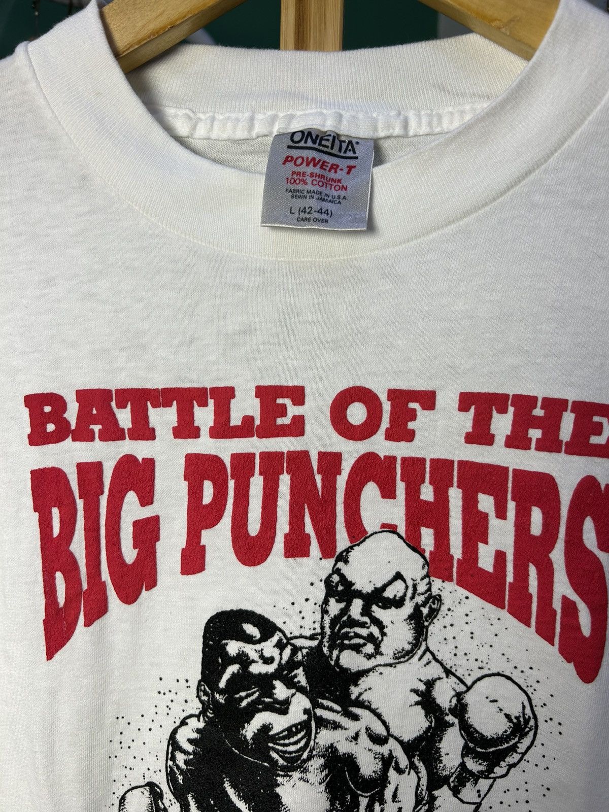Vintage RARE! Mike Tyson vs George Foreman Battle of the Big Puncher Size US L / EU 52-54 / 3 - 3 Thumbnail